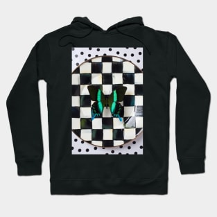 Butterfly on checker plate Hoodie